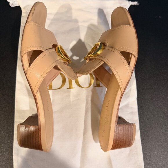 Dior Heeled Beige Sandals 8 - Picture 5 of 8